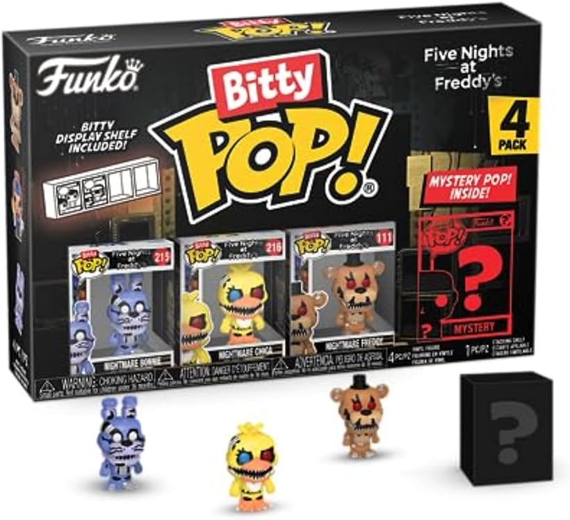 Bitty Pop! Five Nights at Freddy's (FNAF)- Nightmare Bonnie and A Surprise Mystery Mini Figure - 0.9 Inch (2.2 Cm) Collectable - Gift Idea